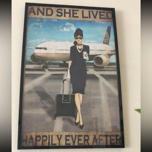 Flight attendant poster. And she lived happily ever after